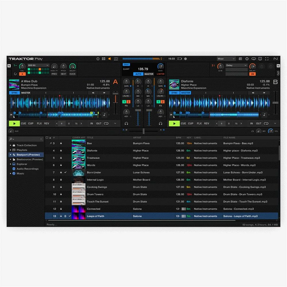 Native Instruments Traktor Play 2-Deck DJ Software (eLicense)