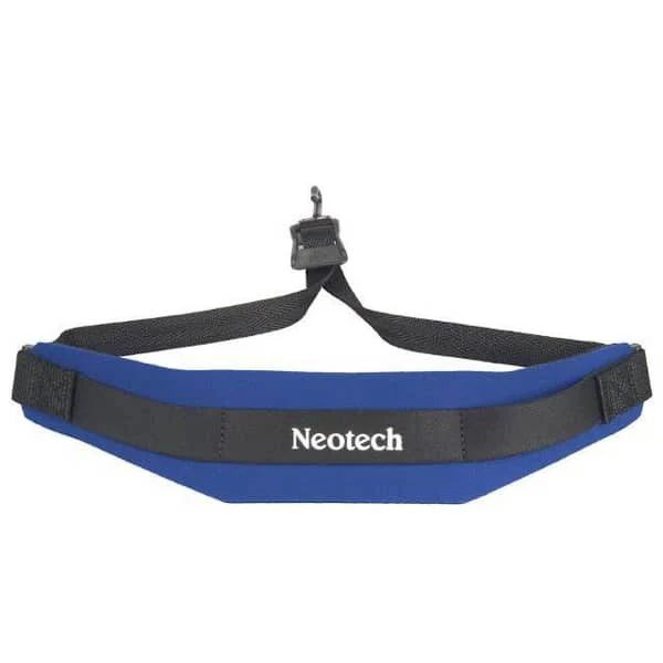Neotech Soft Sax Strap - Open Plastic Hook - Regular - Coloured [Royal Blue]