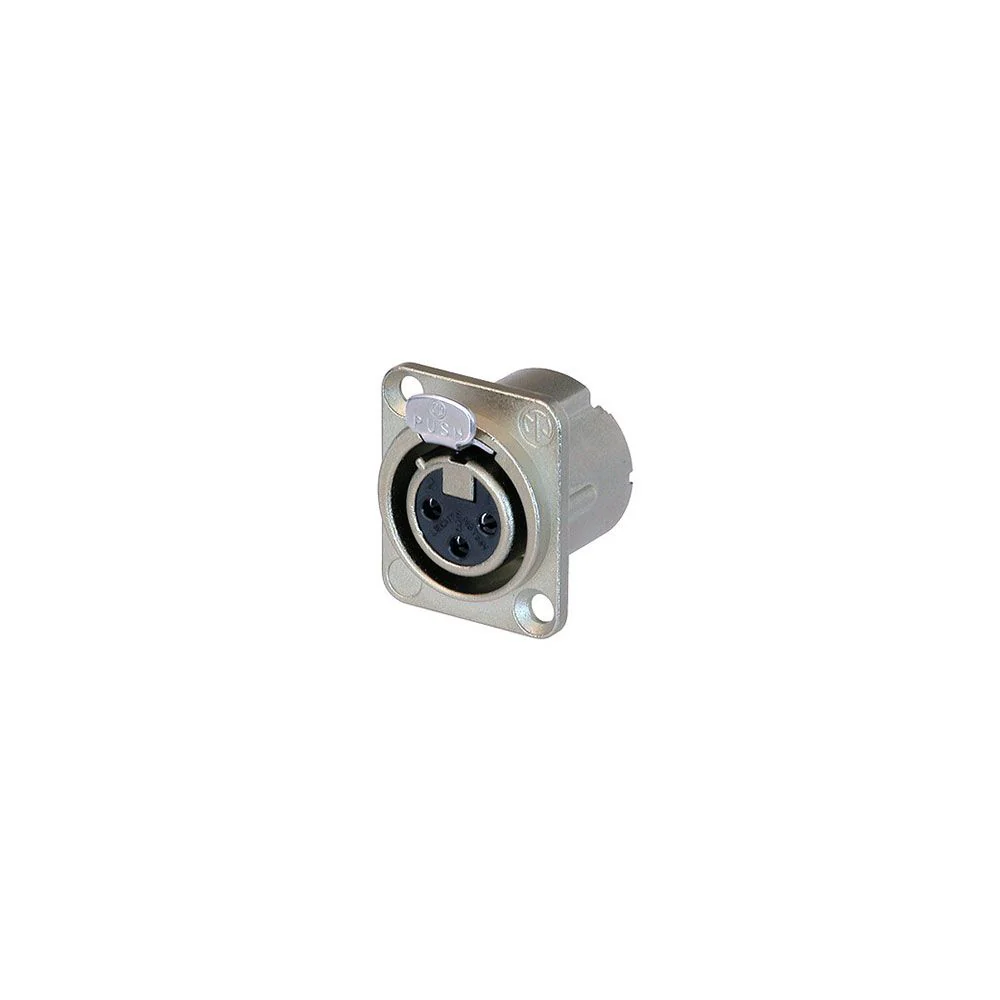 Neutrik NC3FD-LX Female 3-Pin DLX Series w/ Solder Terminals & Latch (Nickel)