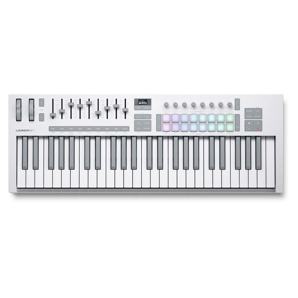 Novation Launchkey MK4 49-Note MIDI Controller Keyboard (White Edition)