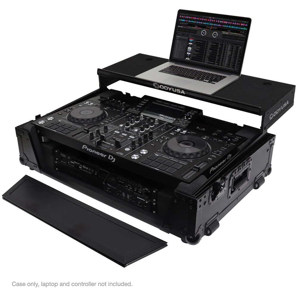 Odyssey Pioneer XDJRX2 / XDJRX Black Label 2RU Glider Case (FZGSXDJRX2W2BL)