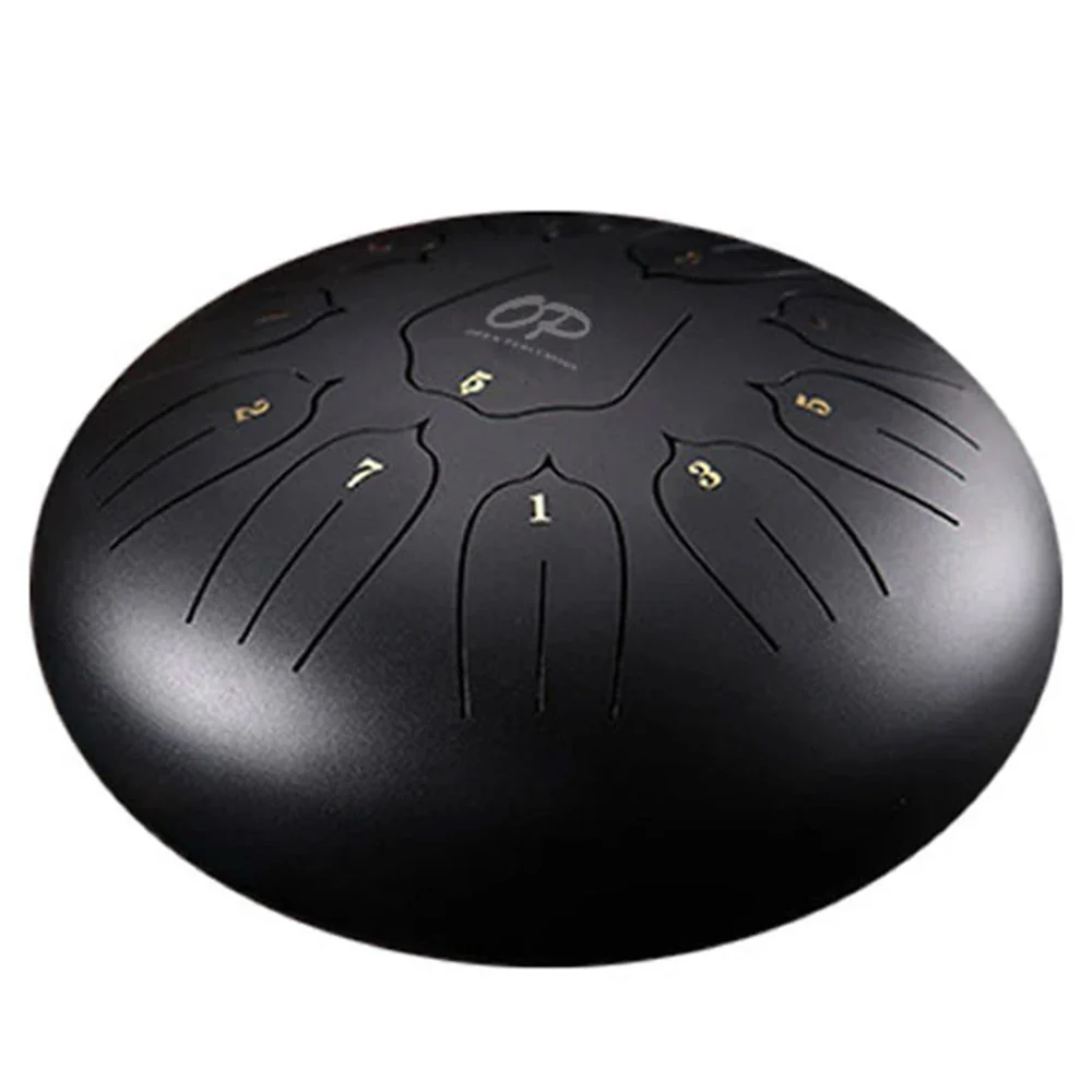 Opus Percussion 12" Metal 11-Note Lotus Tongue Drum w/ Mallets & Carry Bag