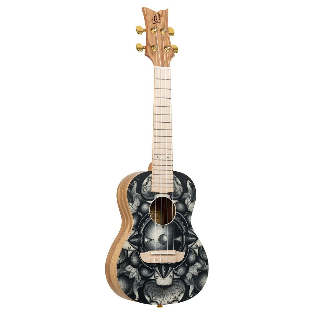 Ortega Art Series Concert Ukulele (Catalpa Birds)