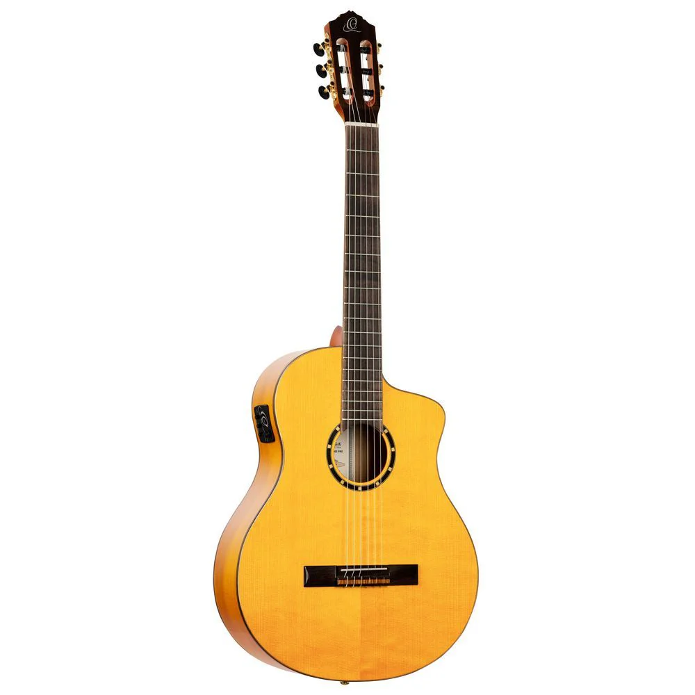 Ortega Family Pro 4/4 Acoustic Guitar (Gloss Stain Yellow) inc Gig Bag
