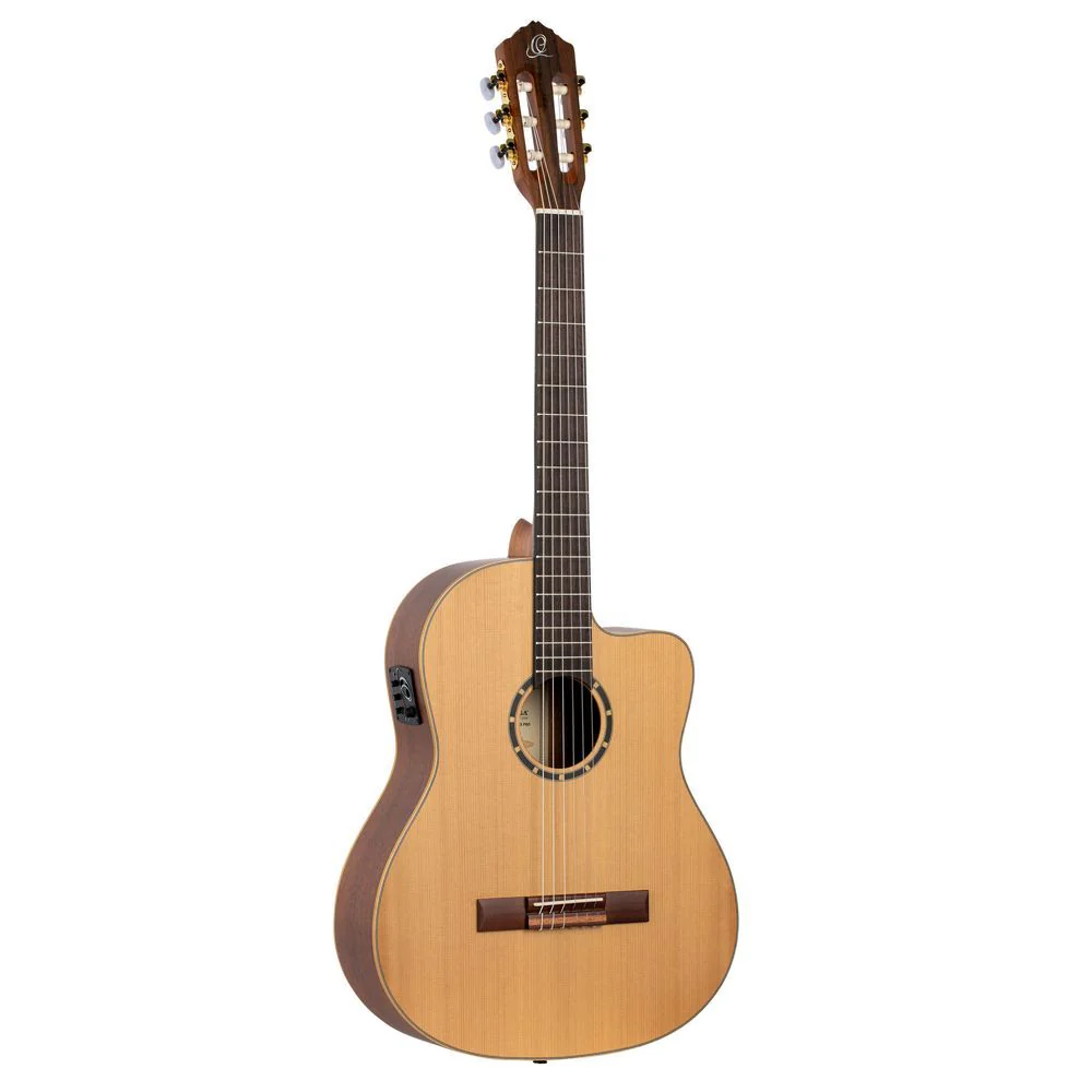 Ortega Family Pro 4/4 Classical Slim Neck Guitar (Natural) inc Gig Bag