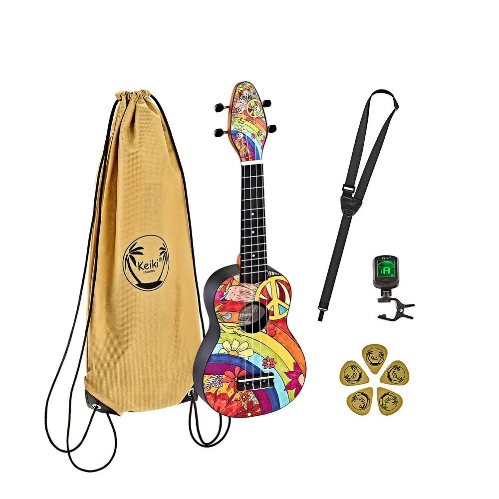 Ortega Keiki K2 Series Soprano Ukulele Pack (Peace 68')