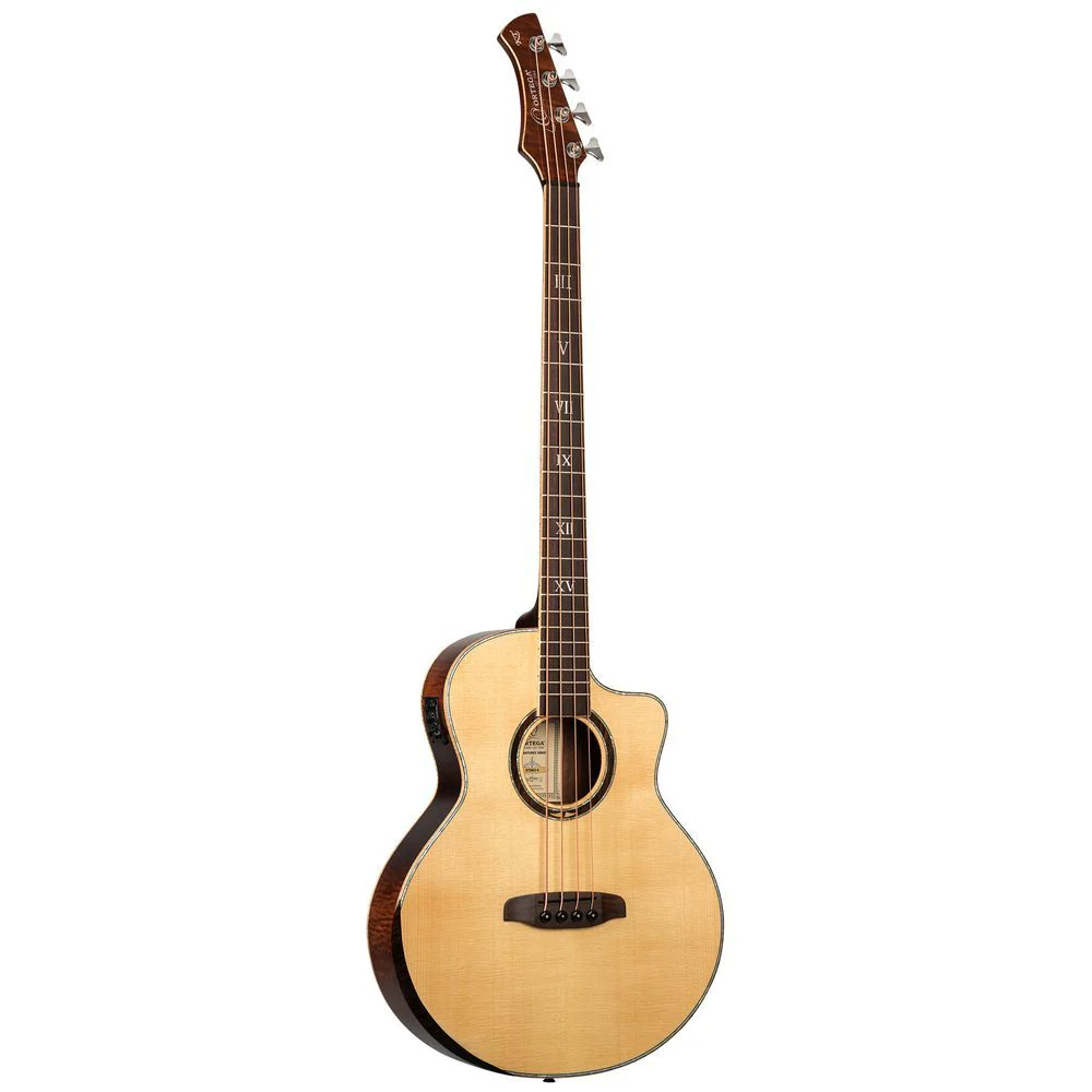 Ortega Ken Taylor Signature 4-String Acoustic Bass (Natural) inc Gig Bag