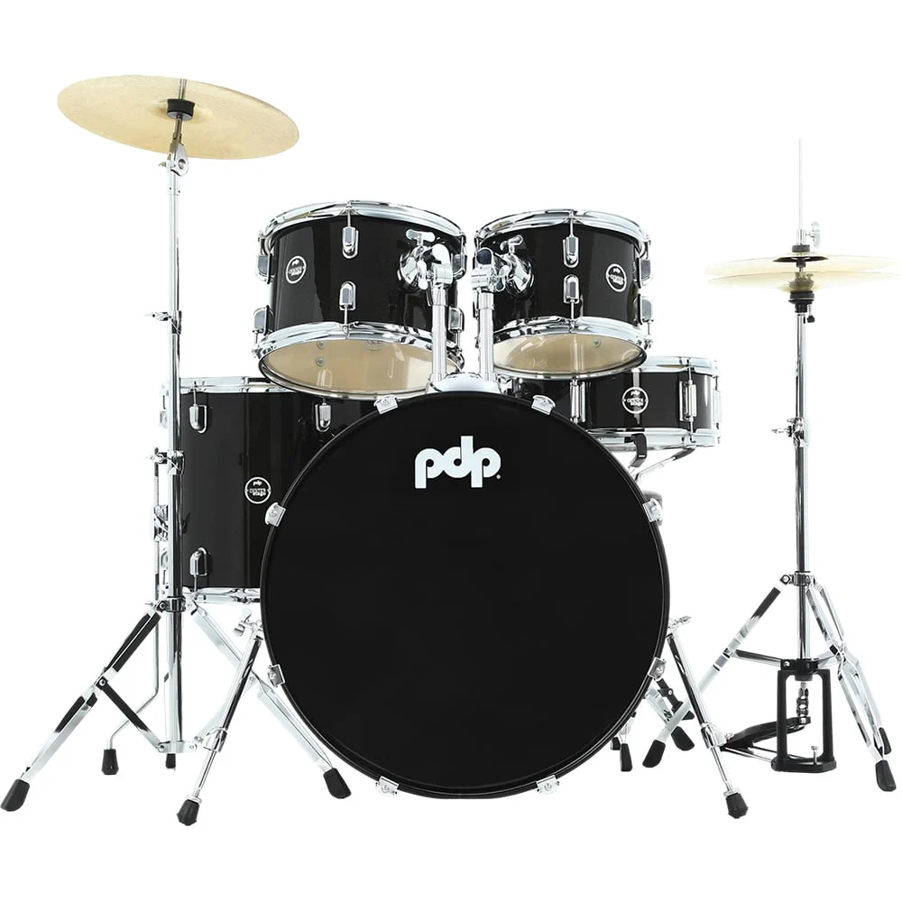 PDP CenterStage 5-Piece 22" Drumkit w/ HW Cymbals & Throne (Iridescent Black Sparkle)