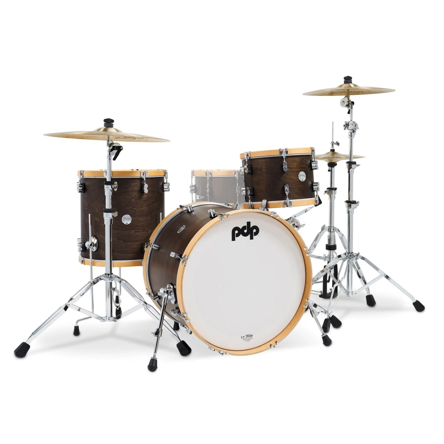 PDP Concept Classic 22" 3-Pce Shell Pack (Walnut Stain with Natural Hoops)