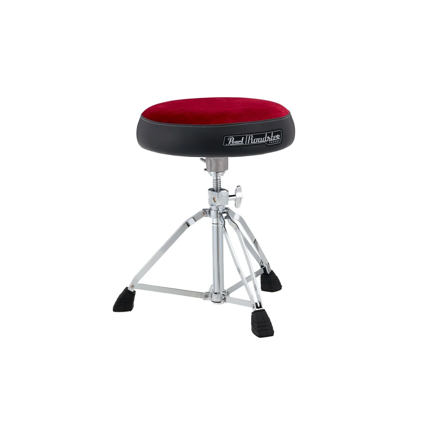 Pearl 15" Round Drum Throne w/ Red Cloth Seat Top