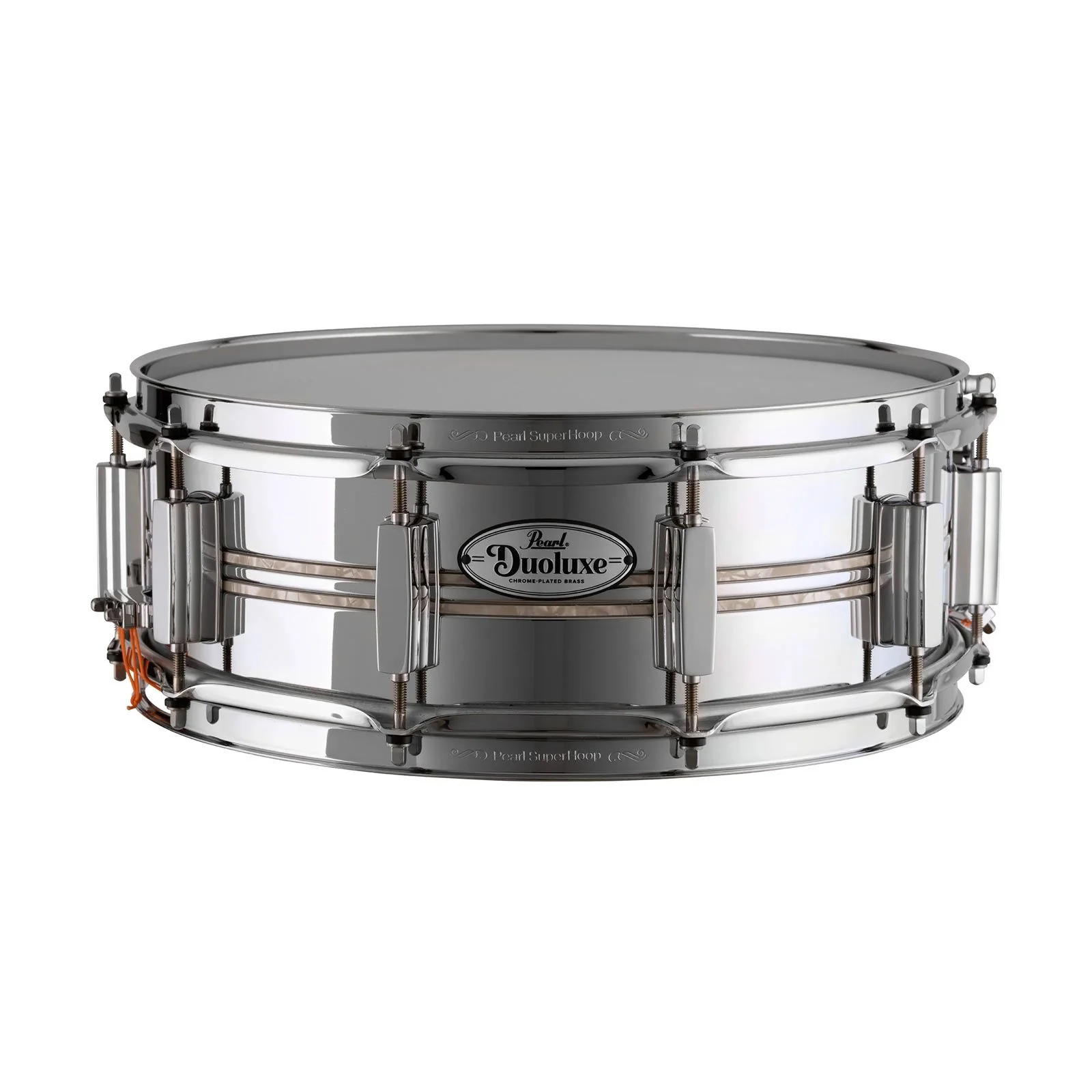 Pearl DUX1450BR DuoLuxe Inlaid 14x5 Snare Drum Chrome Brass