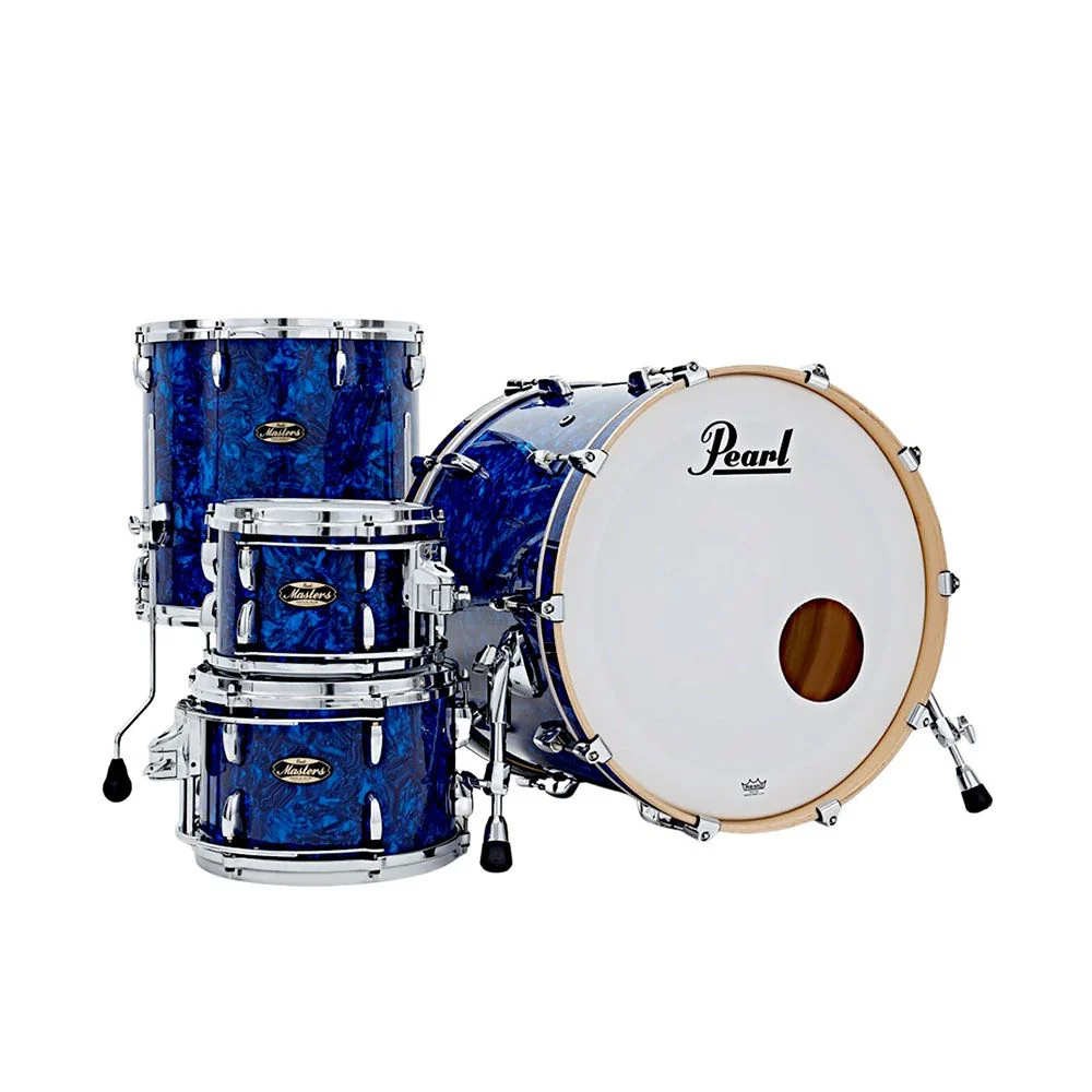 Pearl Masters Maple Gum 4-Piece Shell Pack w/R2 L-Rod (Blue Abalone)