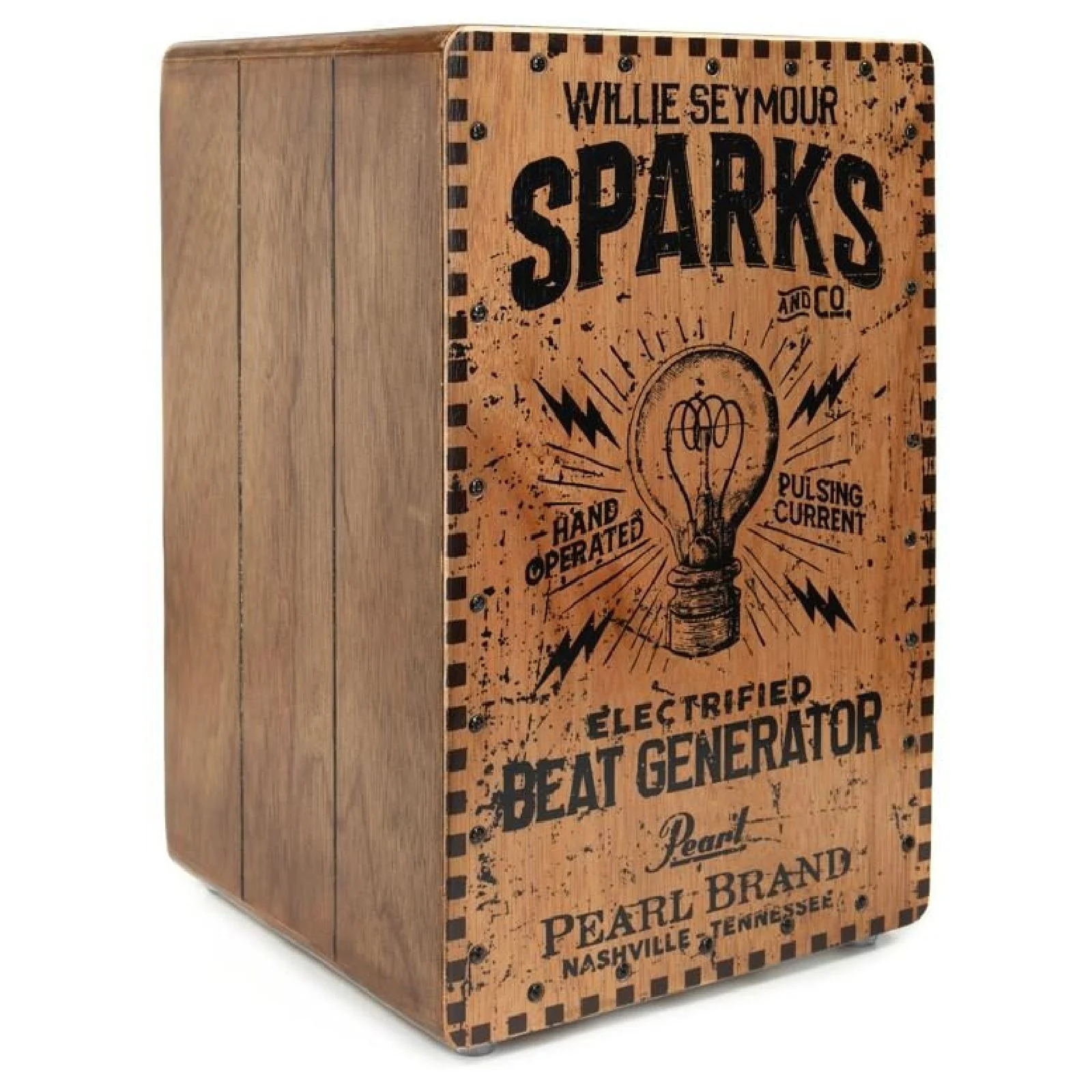 Pearl PBEC210 Electronic Crate Style Cajon Willie Seymour Sparks Graphic Finish