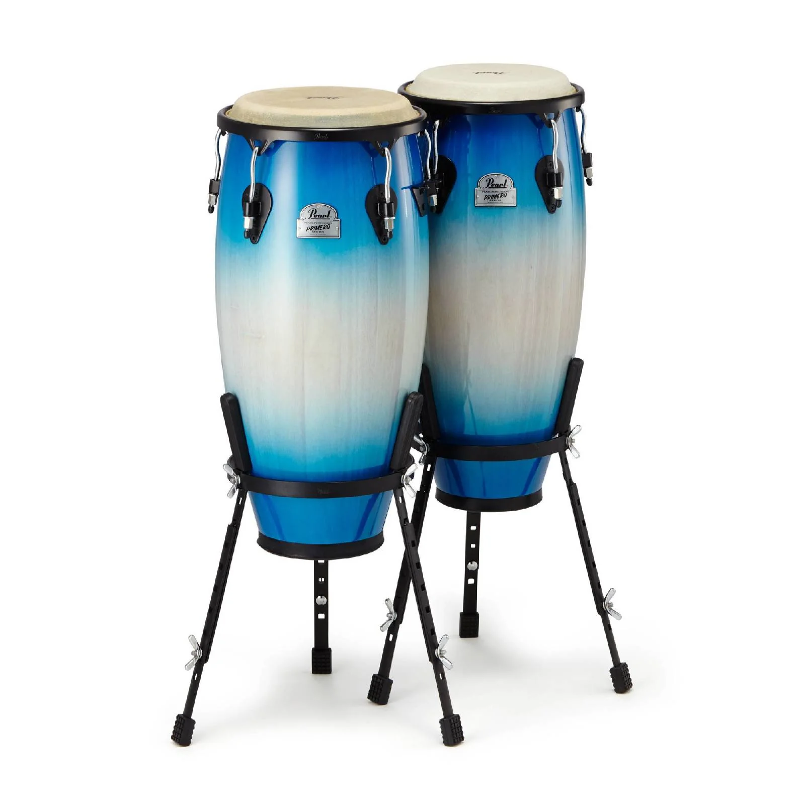 Pearl Percussion Primero Wood Conga Set 10" & 11" w/ Basket Stands (Island Shadow)