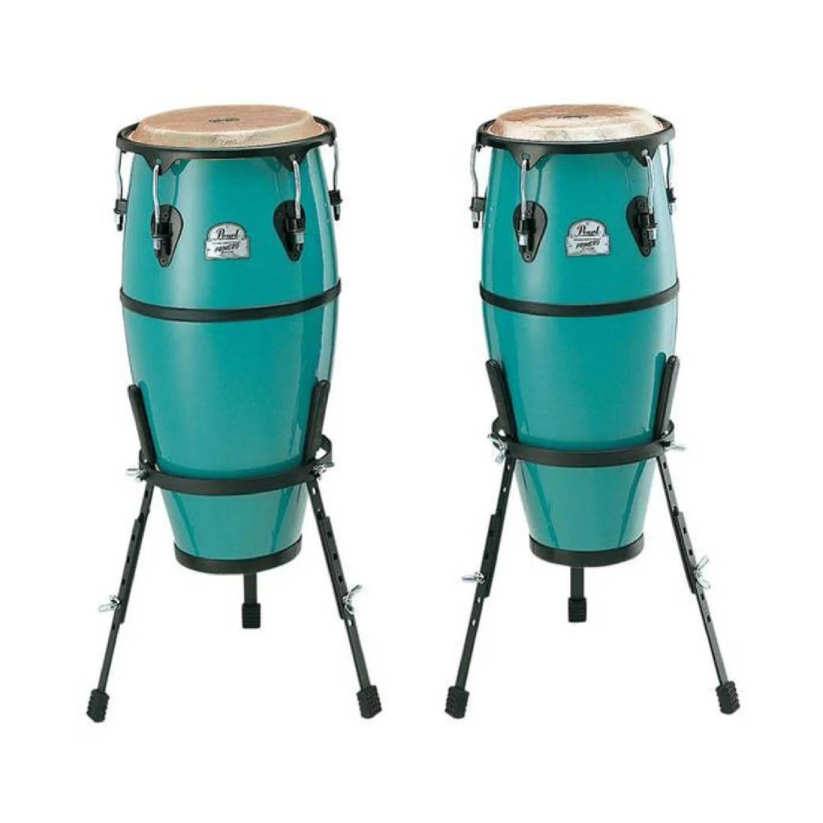 Pearl  Primero Fiber Conga Set 10" 11" w/ Basket Stands (Deco Blue)