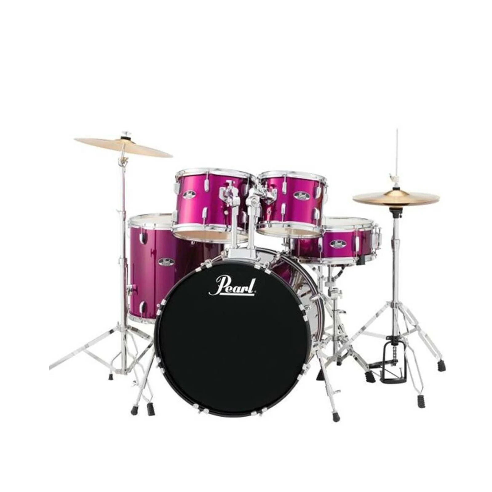 Pearl Roadshow X 20" 5-piece Fusion Drum Kit w/Hardware & Cymbals (Pink Metallic)