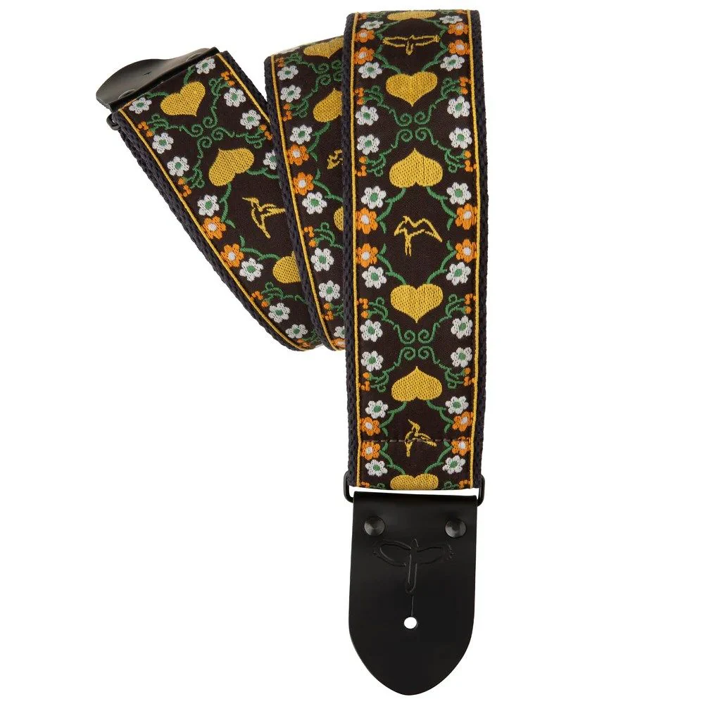 PRS 2.5" Retro Guitar Strap Floral (Yellow)