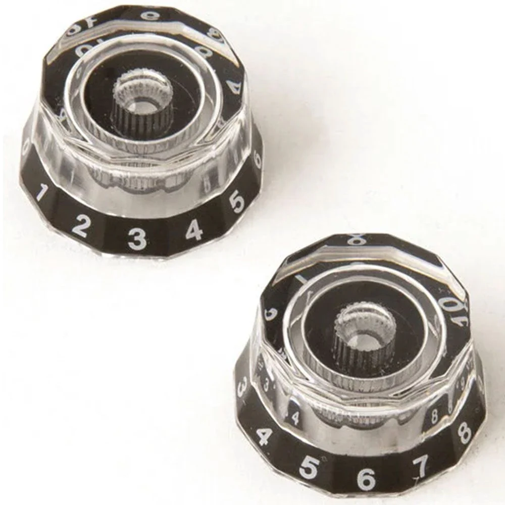 PRS Lampshade Knobs 2-Pack (Clear w/ Black)