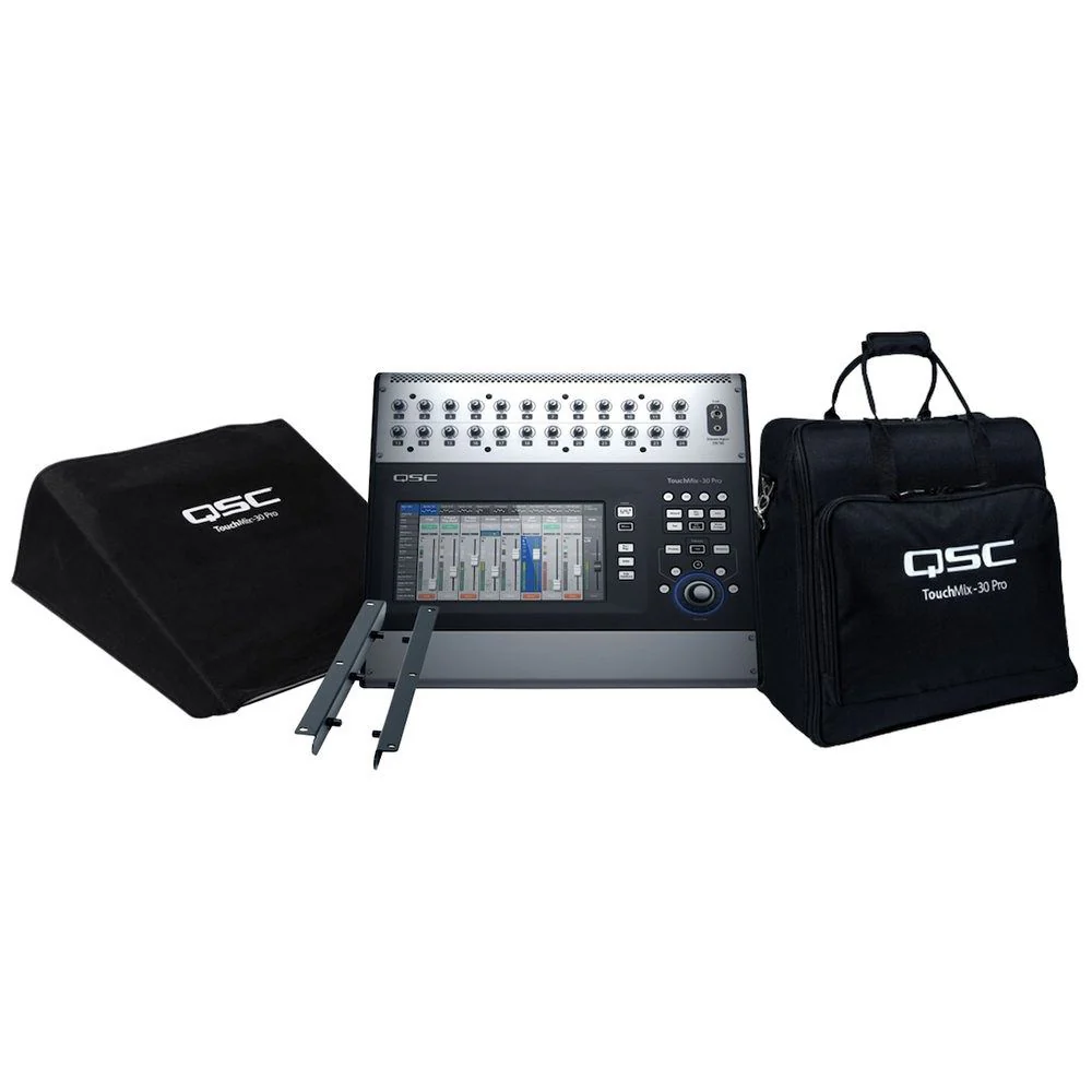 QSC TouchMix-30 Pro Bundle w/ 1x TouchMix30 Pro, TM30 Cover, TM30 Tote & TMR2 10RU Rackears