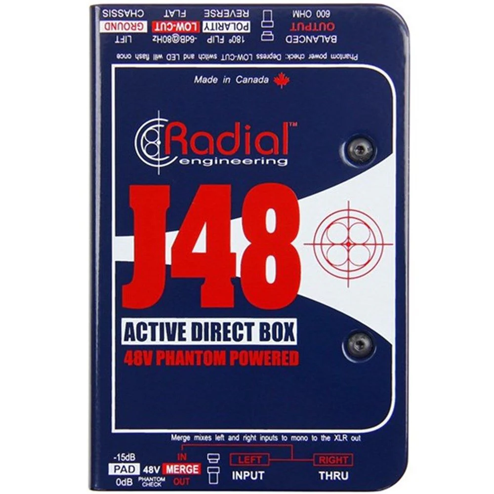 Radial J48 Phantom Powered Active Direct Box
