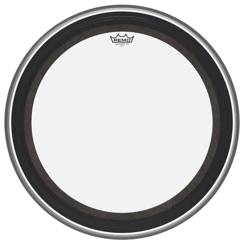 Remo BR-1324-00-SMT Ambassador Clear Bass Drum Head, 24"