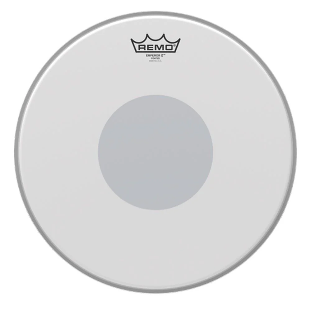 Remo BX-0114-10 Emporer X Coated Snare Drumhead - Black Bottom Dot, 14"
