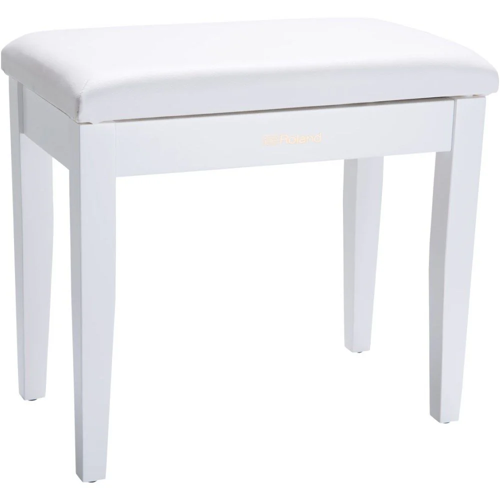 Roland RPB100 Piano Bench w/ Cushioned Seat & Storage Compartment (Satin White)