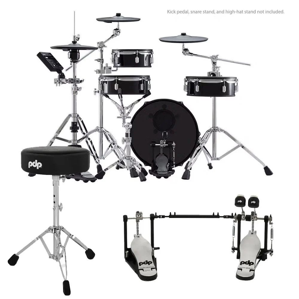 Roland VAD103 VDrums Acoustic Design Compact Kit w/ PDP 700 HW Bundle inc Double Pedal