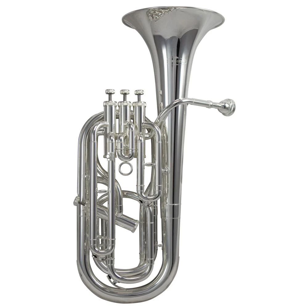 Schagerl 4-Valve (3+1) Baritone Horn inc ABS Case - Silver-Plate Finish