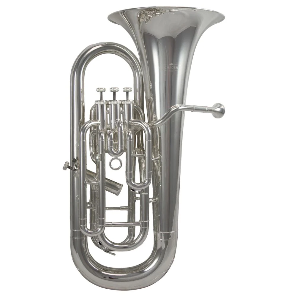 Schagerl 4-Valve (3+1) Euphonium Large Shank Large Bore - Silver Plated Finish