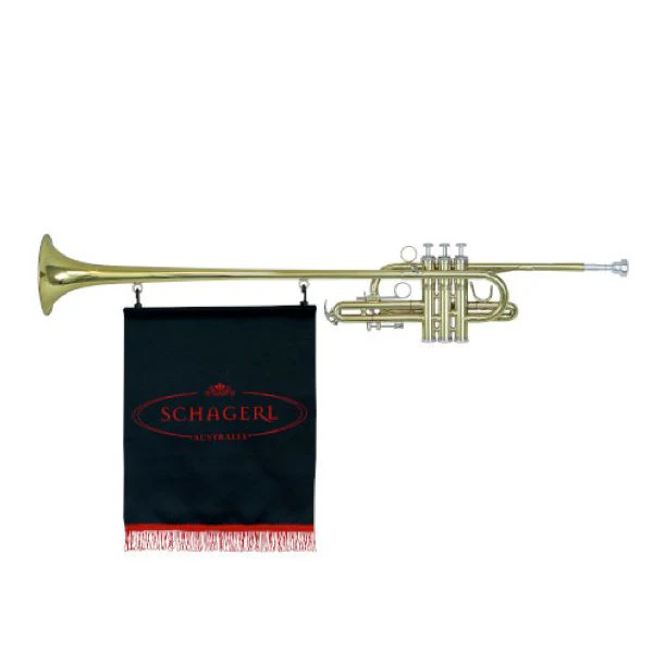 Schagerl Bb Fanfare Trumpet w/ Mouthpiece & Case - Lacquered Finish