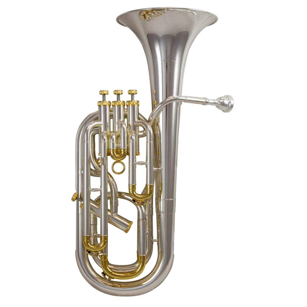 Schagerl James Morrison Model 4-Valve Baritone Horn - Silver-Plate w/ Gold Trim