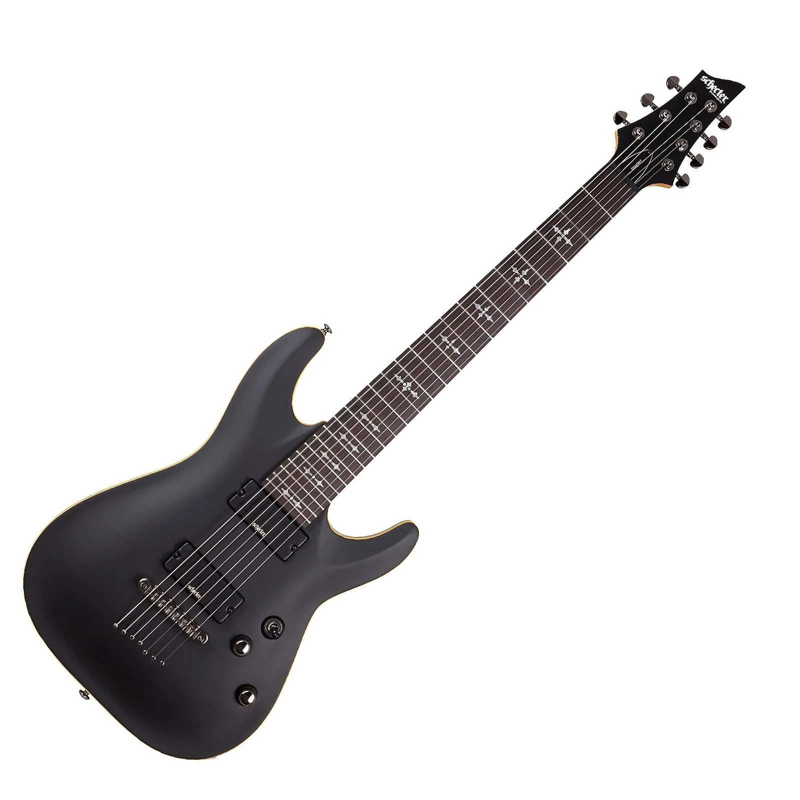 Schecter Demon7 7 String Electric Guitar Aged Black Satin