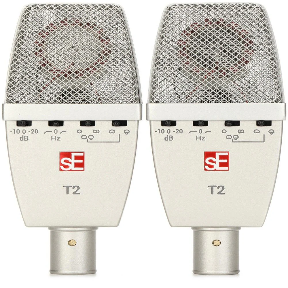sE Electronics T2 Matched Pair Multi-Pattern Large Diaphragm Condsenser Microphone Kit
