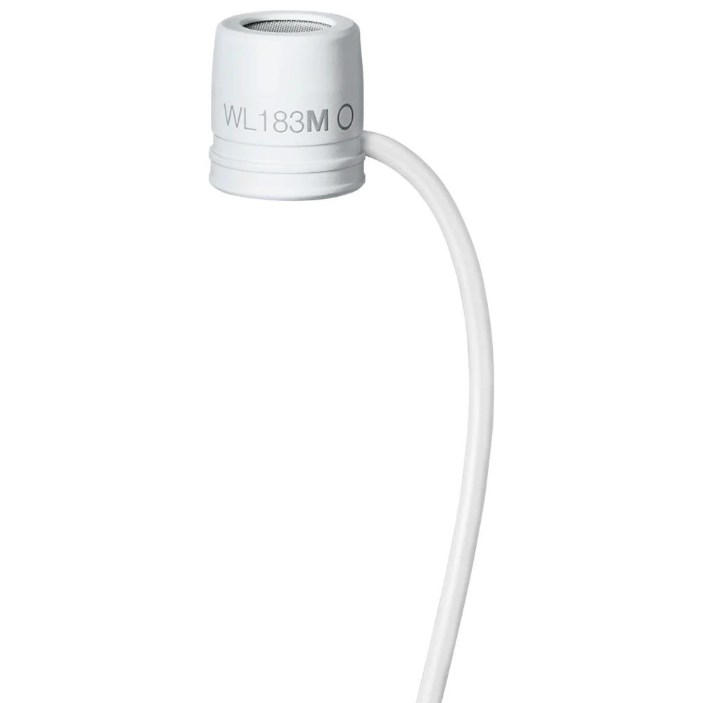 Shure WL183M Low Profile Omnidirectional Lavalier Mic White w/ TA4F Connector