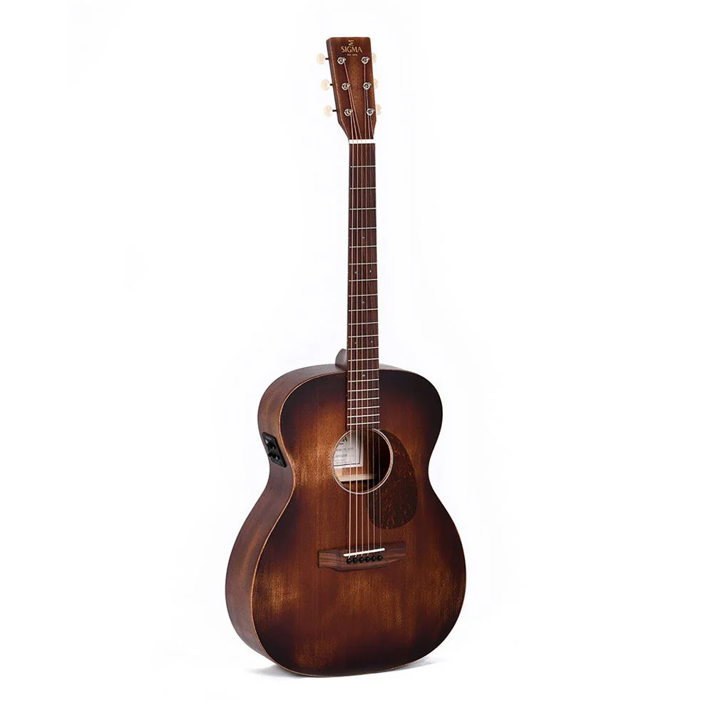 Sigma 000M-15E Acoustic Guitar w/ Solid Mahogany Top EQ and Aged Finish