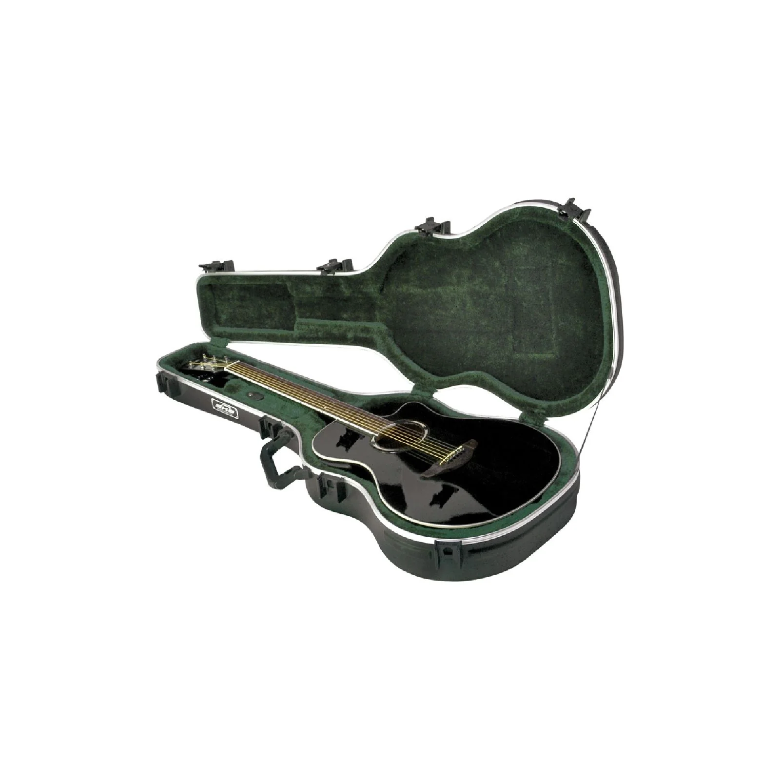 SKB 1SKB30 Thinline AcousticElectric Classical Deluxe Guitar Hard Case Black