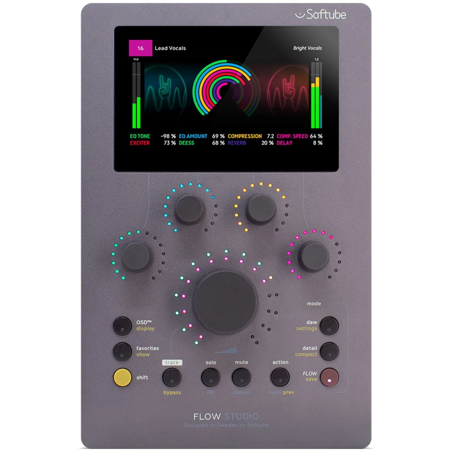 Softube Flow Studio DAW/Plugin Controller w/ Touch Sensitive Knobs and Hi-Res Display
