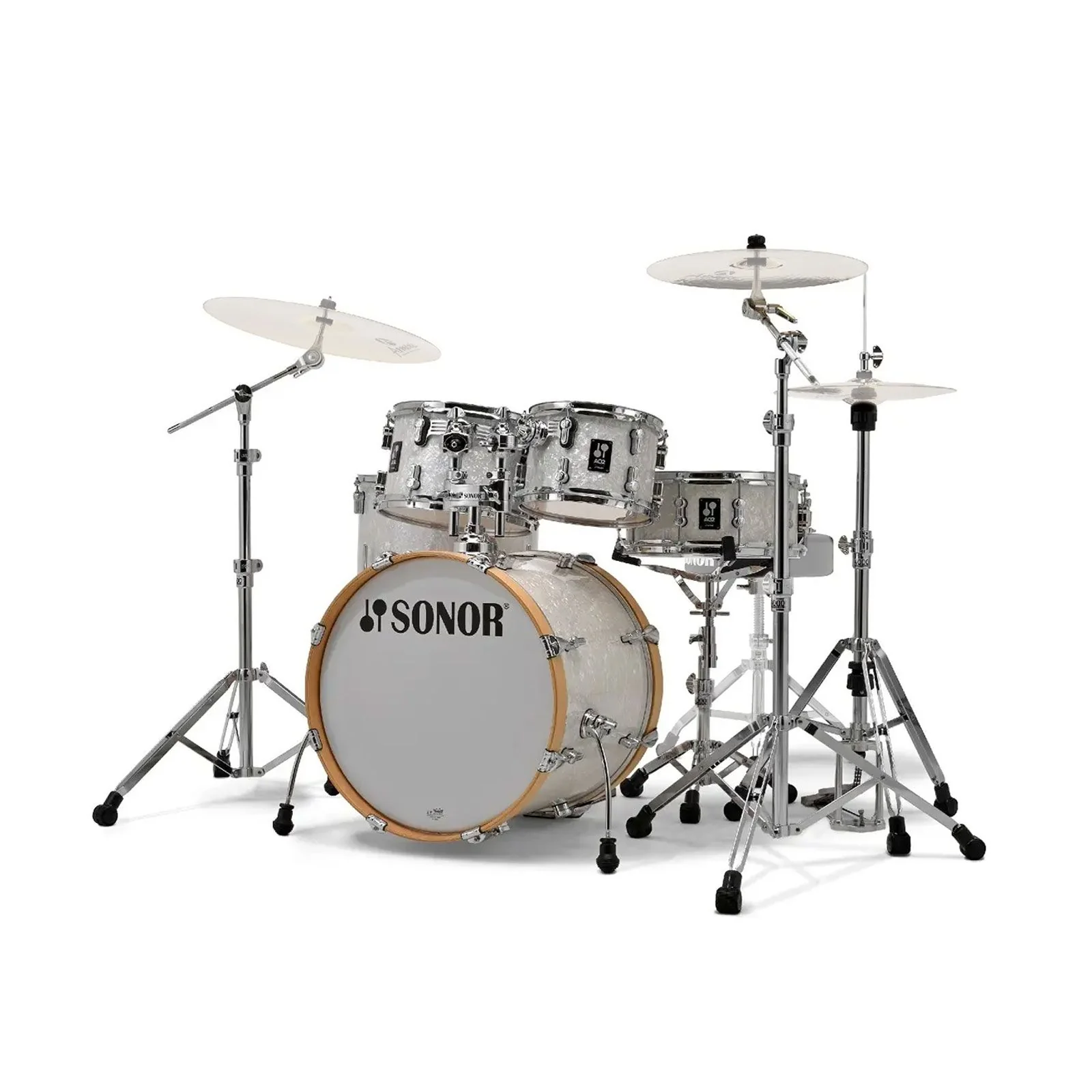 Sonor AQ2 Studio 5 Piece 20" Maple Drum Shell Pack (White Marine Pearl)