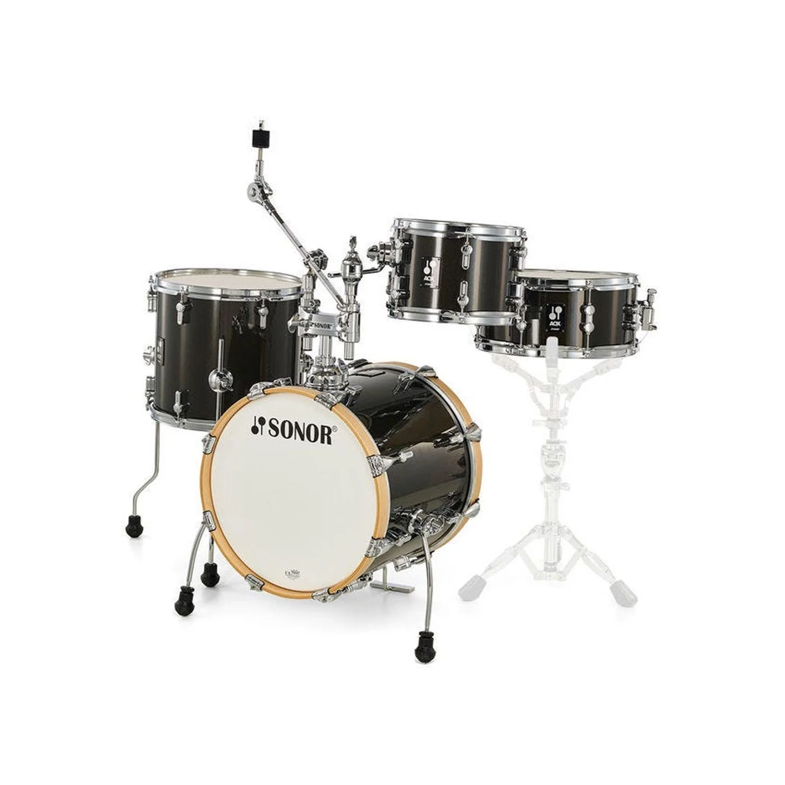 Sonor AQX Jungle Shell Pack Black Midnight Sparkle