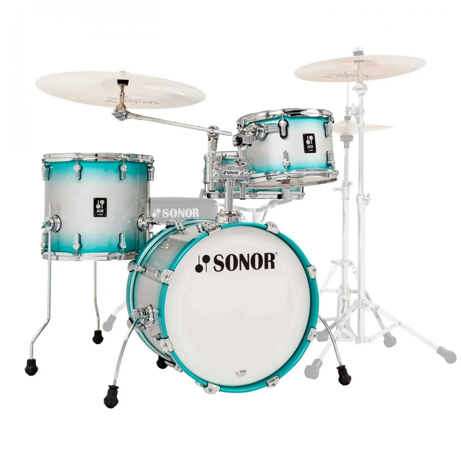 Sonor Bop AQ2 18 Inch 4Pc Maple Shell Pack Aqua Silver Burst