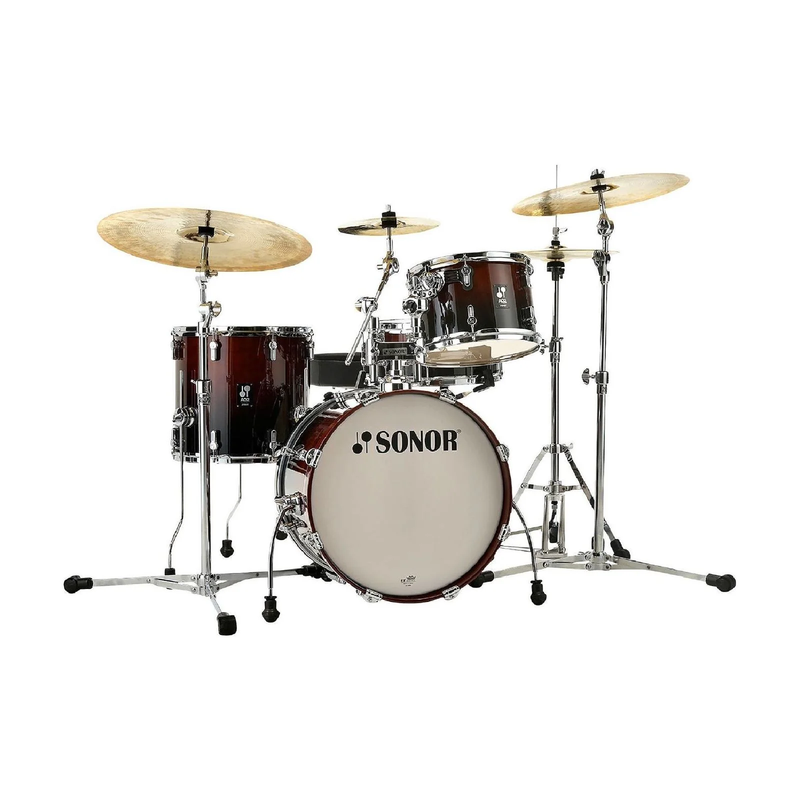 Sonor Bop AQ2 AllMaple 4Piece Drum Shell Pack Brown Fade
