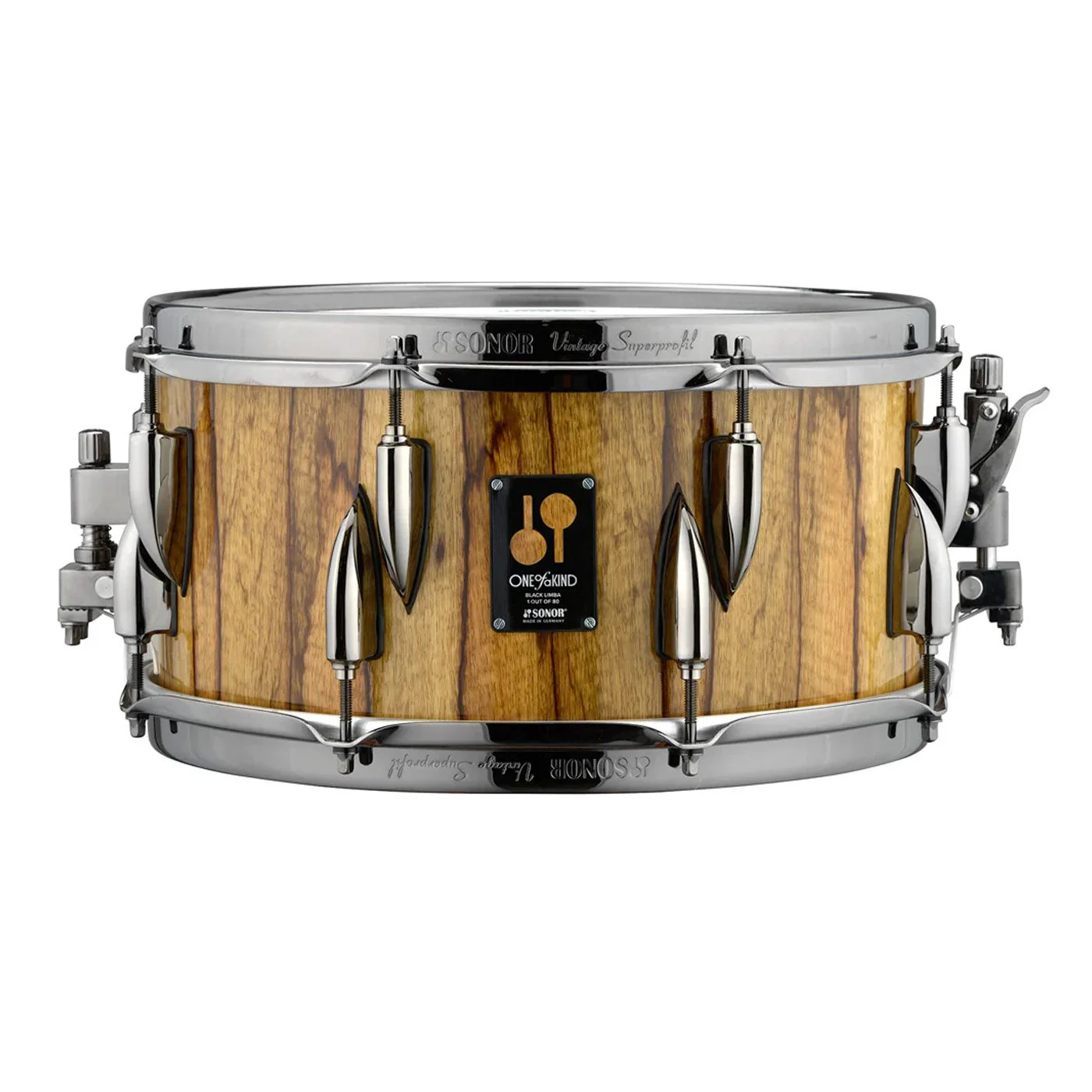Sonor Limited Edition One of a Kind 13x65 Inch Snare Drum with Case Black Limba