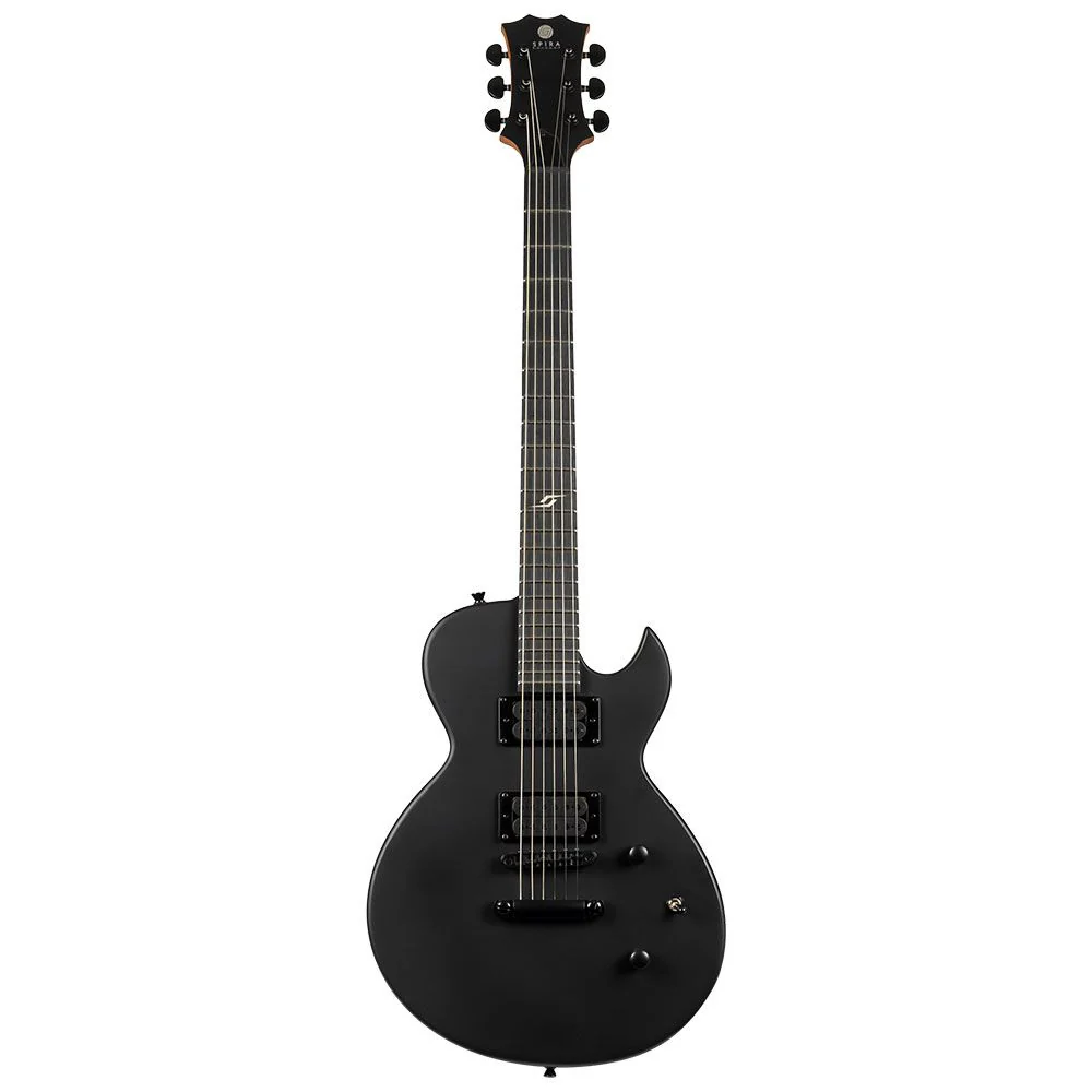 Spira L400MBK Electric Guitar w/ Spira Villian Humbucker Set (Black)