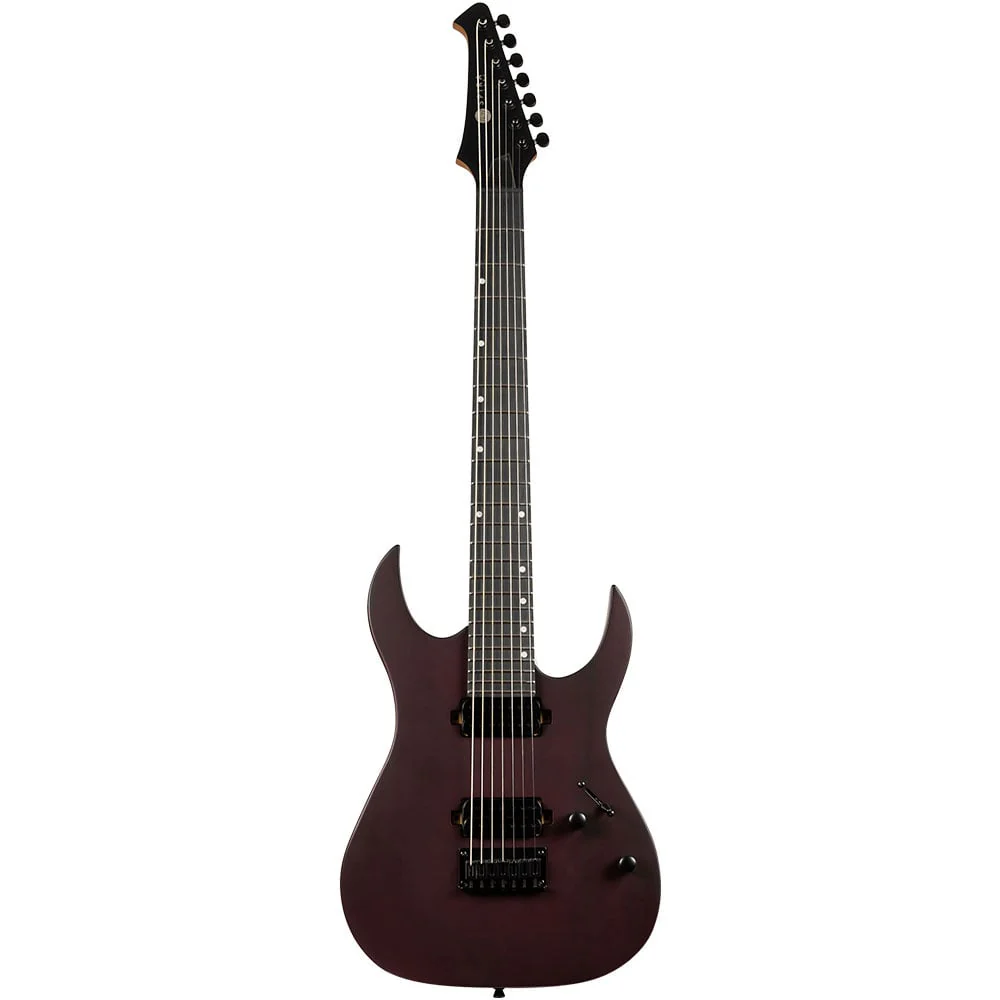 Spira S407MWR 7 String Electric Guitar w/ Spira Villian Humbucker Set (Wine