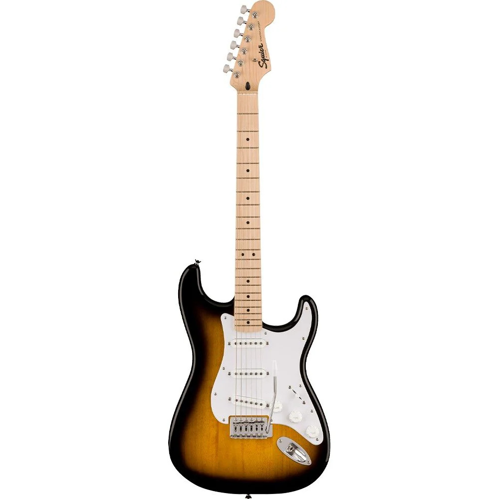 Squier Sonic Stratocaster w/ Maple Fingerboard & White Pickguard (2-Color Sunburst)