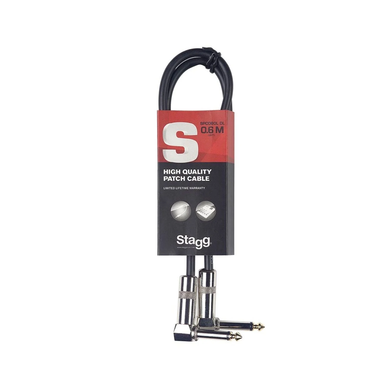 Stagg DL Mono L-Shaped Patch Cable (60cm)