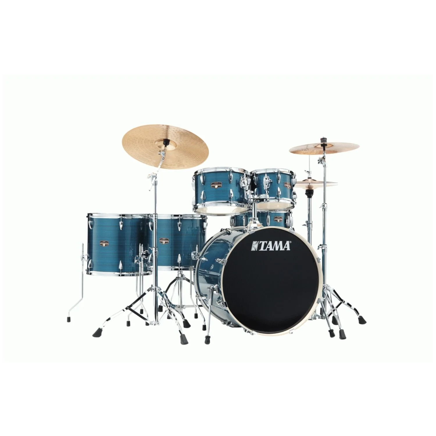 Tama Imperialstar 6pc Drumkit w/HW 10/12/14/16/22/14 (Hairline Blue) IP62H6W