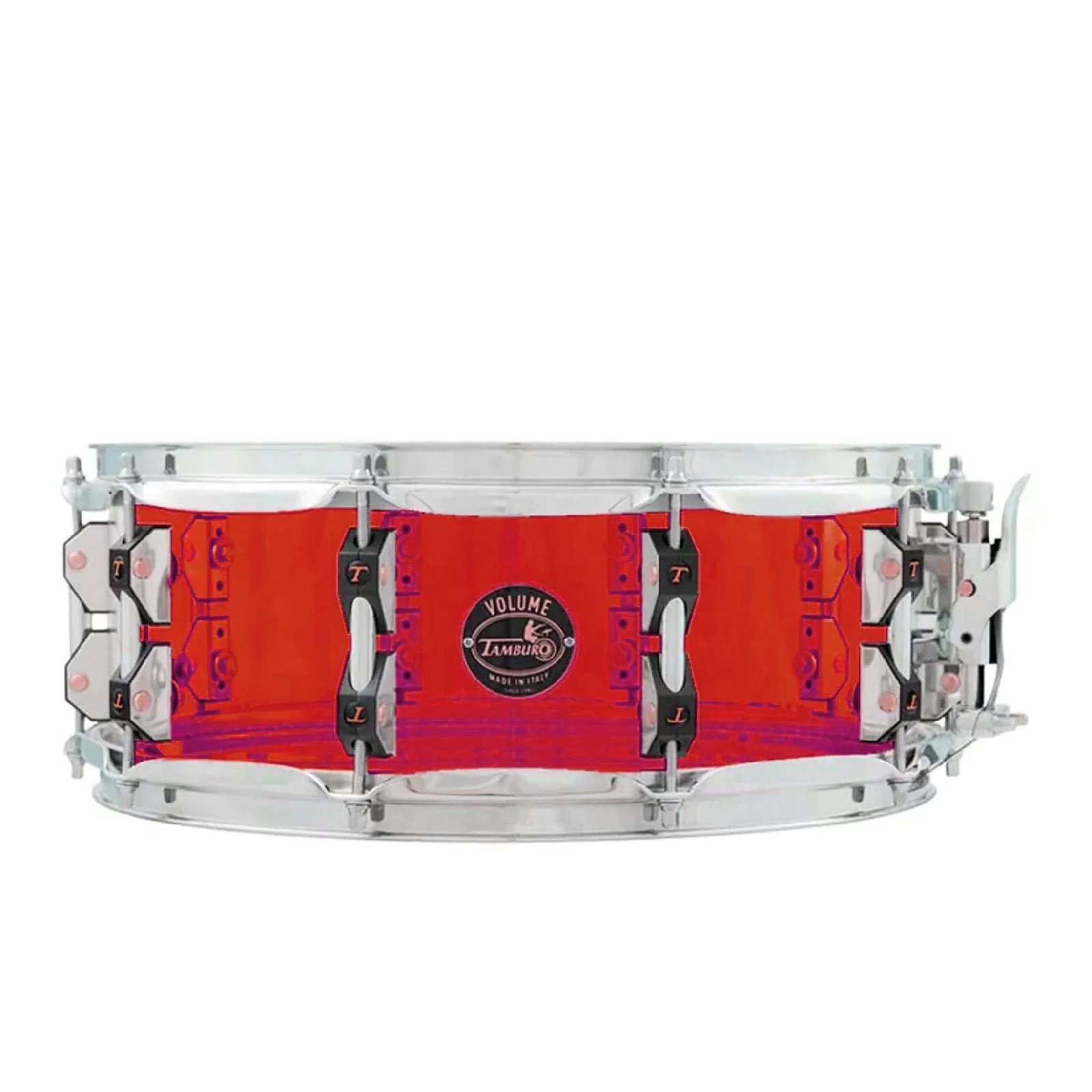 Tamburo Volume Series 14" x 5.5" Seamless Acrylic Snare Drum (Wine Red)