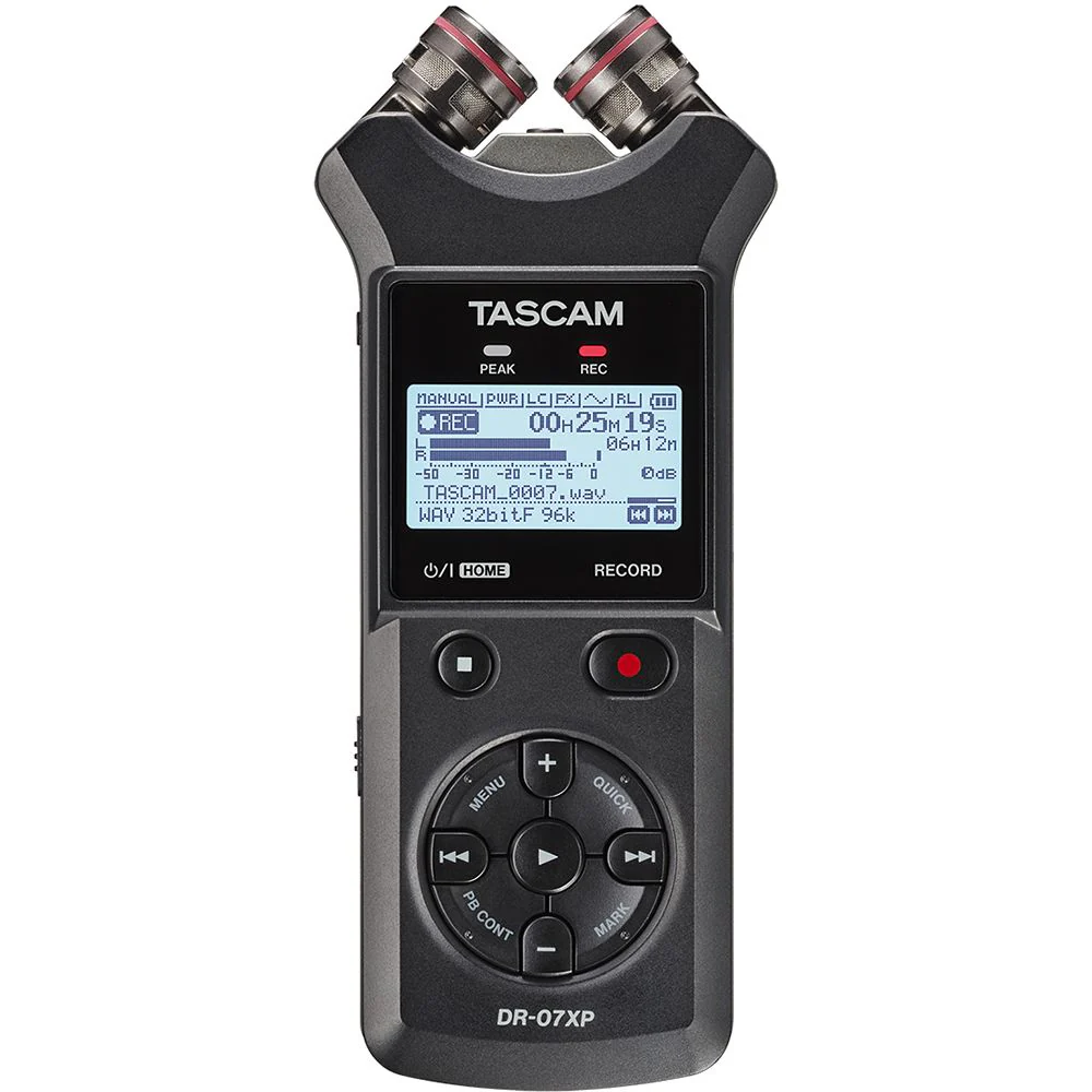 Tascam DR07XP 2-Channel 32-Bit Float Handheld Recorder w/ USB-C Audio Interface